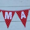 Slinger rood met sterretjes en witte letters Xmas