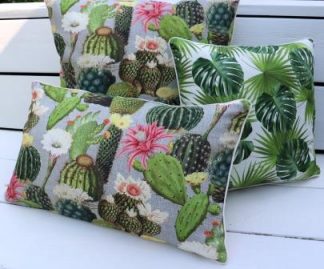 Kussens met een cactussen en bloemen (laatste exemplaren )
