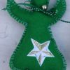 Groene vilten engelen met Merry Christmas of gouden glitter ster - Afbeelding 4