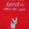Rode slab met hertje en tekst Ik eet met kerst bij oma en opa - Afbeelding 2