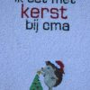 Lichtroze slab om met kerst bij oma te eten, met egel en kerstboom - Afbeelding 2