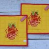 Pannenlappen geel ,met fruit en Hello summer - Afbeelding 3