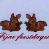 Gastendoekjes rood of wit met hertjes en tekst : Fijne feestdagen - Afbeelding 3