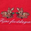 Gastendoekjes rood of wit met hertjes en tekst : Fijne feestdagen - Afbeelding 2