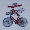 Gastendoekjes wit of ecru met een kerst teckel op een fiets - Afbeelding 3