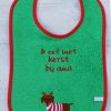 Slab groen met kerstteckel om met kerst bij oma te eten