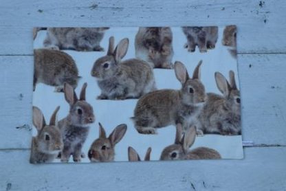 Stoffen placemats met "echte" konijnen - Afbeelding 4