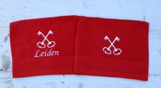Gastendoekje rood met Leidse sleutels