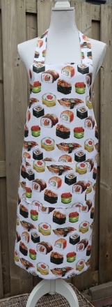Keukenschort met sushi