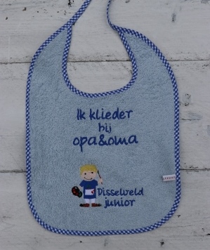 Slab wit met een persoonlijke tekst ,voor de kleinzoon van een schilder