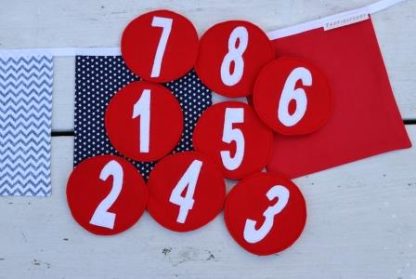 Slinger in rood,wit en blauw met naam ,is en met verwisselbare leeftijd (printjes van de vlaggen zijn soms niet meer leverbaar,wel andere printjes) - Afbeelding 5