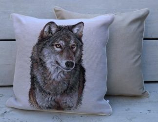 Kussens van stevige Gobelin met een wolf