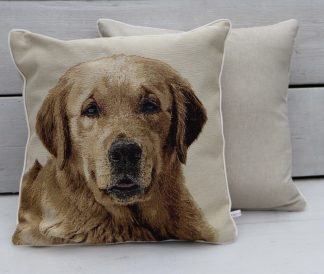 Kussen Gobelin met een Golden retriever