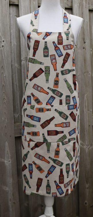 Keukenschort met bierflesjes