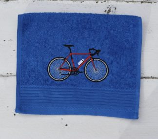 Gastendoekje blauw met rode racefiets