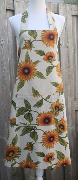 Keukenschort met zonnebloemen