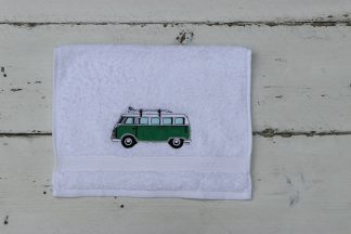 Gastendoekje wit met groen VW busje