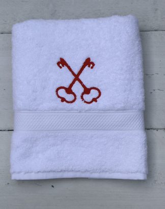 Handdoek wit met Leidse sleutels in verschillende maten